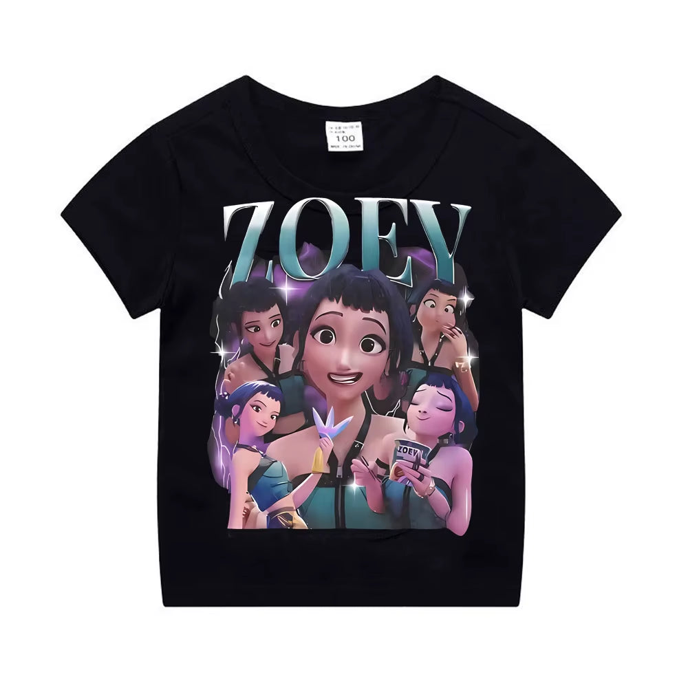 Kpop Demon Hunters Children'S Clothing Short Sleeve T-Shirt Cute Kpop Demon Hunters Tiger Harajuku Tshirt for Boys Girls