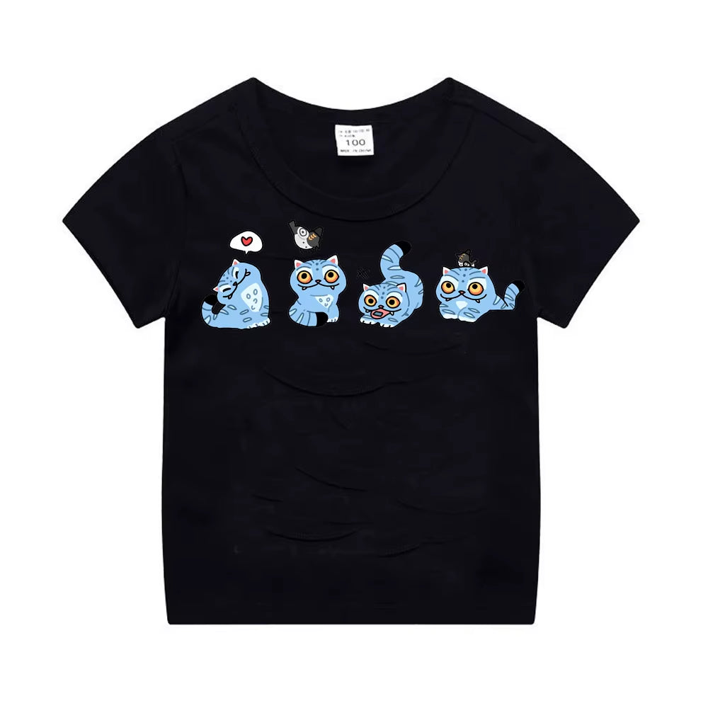 Kpop Demon Hunters Children'S Clothing Short Sleeve T-Shirt Cute Kpop Demon Hunters Tiger Harajuku Tshirt for Boys Girls