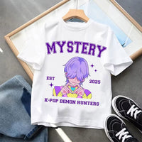 Kpop Demon Hunters Children'S Clothing Short Sleeve T-Shirt Kpop Demon Hunters Tiger Harajuku Tshirt for Boys Girls Gift