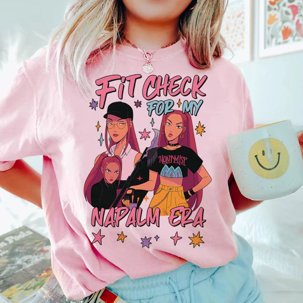 Anime Kpop Demon Hunters T-Shirt Tops for Children Casual Loose Girl Boy Clothing round Neck Short Sleeve Street Style T-Shirts