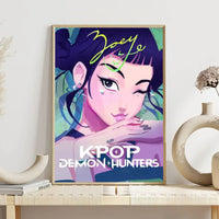 Movie Kpop Demon Hunters Poster Self Adhesive Painting Living Room Office Decoration Bedroom Home Wall Sticker Prints