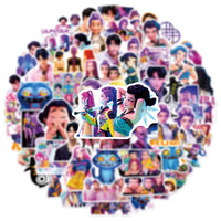 60Pcs Movie Kpop Demon Hunters Stickers Derpy Tiger Waterproof Graffiti DIY Phone Case Laptop Cool Scrapbooking Stickers