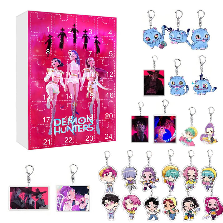 New Kpop Demon Hunters Advent Calendar K Pop Demon Hunters Rumi Mira Zoey Tiger Christmas Countdown Advent Calendar Gift 24 Days