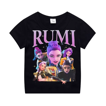 Kpop Demon Hunters Children'S Clothing Short Sleeve T-Shirt Cute Kpop Demon Hunters Tiger Harajuku Tshirt for Boys Girls