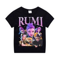 Kpop Demon Hunters Children'S Clothing Short Sleeve T-Shirt Cute Kpop Demon Hunters Tiger Harajuku Tshirt for Boys Girls