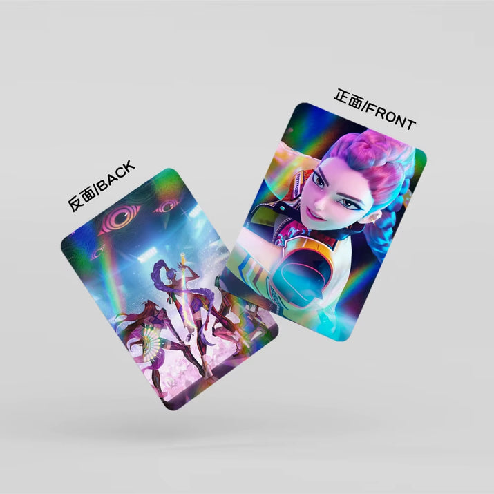 New Kpop Demon Hunters 30 Laser Cards K-POP Witch Hunt Cartoon Series Accessories LOMO Small Cards