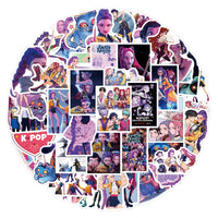 56Pcs Skateboard Waterproof Decal New Anime Kpop Demon Hunters Stickers DIY Stickers Scrapbooking Phone Luggage