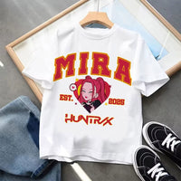 Kpop Demon Hunters Children'S Clothing Short Sleeve T-Shirt Kpop Demon Hunters Tiger Harajuku Tshirt for Boys Girls Gift